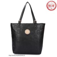 michael kors logo monogram groot zwart bakken Tassen Online j5sd9701